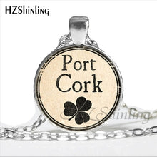 2017 Vintage Ireland Stamp Pendant Cross Necklace Women Jewelry Ireland Memento Birthday Christmas Gift Glass Dome Necklace HZ1