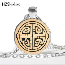 2017 Vintage Ireland Stamp Pendant Cross Necklace Women Jewelry Ireland Memento Birthday Christmas Gift Glass Dome Necklace HZ1
