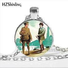 2017 Vintage Ireland Stamp Pendant Cross Necklace Women Jewelry Ireland Memento Birthday Christmas Gift Glass Dome Necklace HZ1