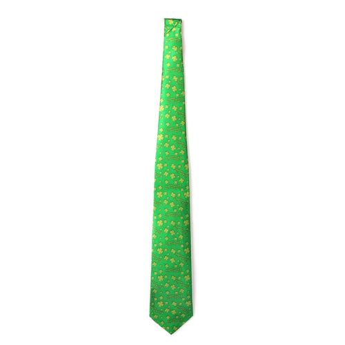 Men Tie Polyester Floral Skinny Necktie Slim Casual For Ireland Festival Theme