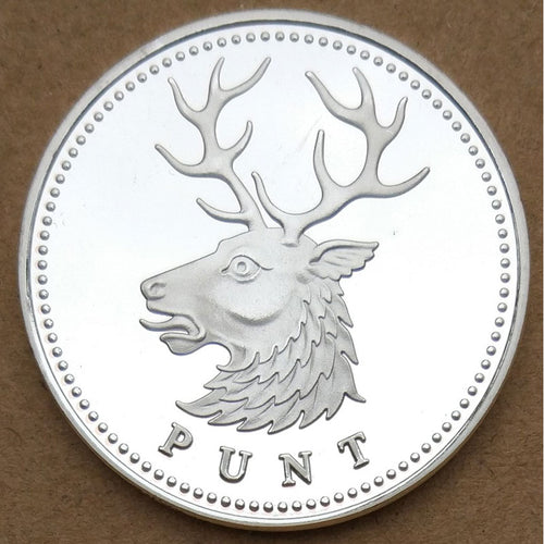 New Northern Ireland Elk PUNT Sliver Coin Gift North Ireland Commemorative Coin Steel Metal Craft